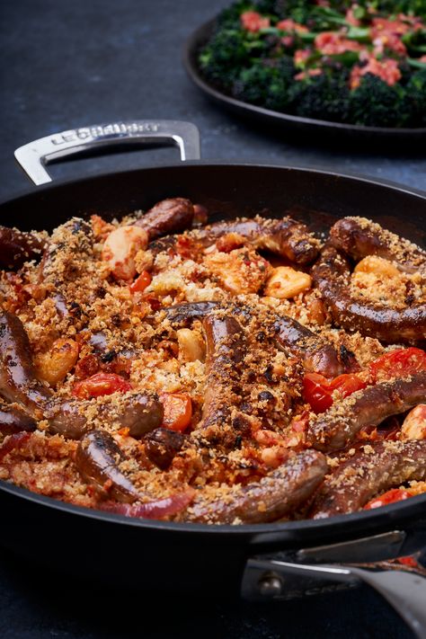 Jamie Oliver Healthy Recipes, Jamie Oliver 30 Minute Meals, Jamie Oliver 15 Minute Meals, Jamie's 30 Minute Meals, Sausage Cassoulet, Cassoulet Recipe, Beef Sausage Recipes, Vegetarian Sausages, Sausage Stuffing