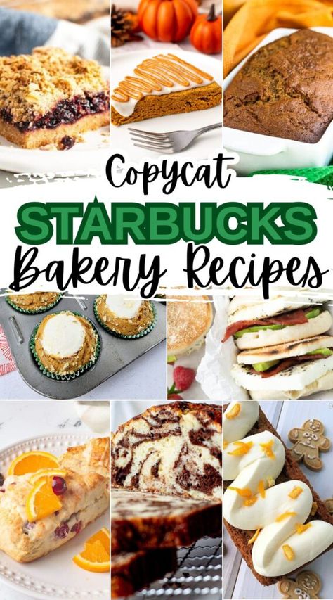 Starbucks copycat bakery recipes. Indulge in the flavors of Starbucks right from your own kitchen with these mouthwatering copycat bakery recipes! From a lemon loaf to pumpkin spice bread, these homemade treats will satisfy your cravings while saving you money. Perfect for breakfast, dessert, or any time in between. #copycatstarbucks #dessert Copycat Starbucks Sandwich Recipes, Copycat Baking Recipes, Starbucks Oatmeal Copycat, Bakery Copycat Recipes, Starbucks Bakery Recipes, Starbucks Copycat Recipes Food, Copycat Starbucks Pumpkin Bread, Arby's Copycat Recipes, Little Debbie Copycat Recipes