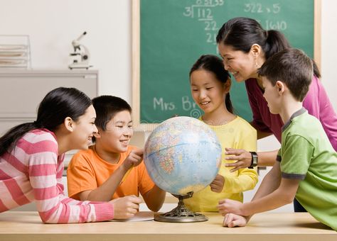 Teacher and students viewing globe in classroom. Teacher and students viewing gl , #Affiliate, #viewing, #students, #Teacher, #geography, #classroom #ad Geography Classroom, Teacher Aesthetic, Male Teacher, Global Education, Reading Teacher, Free Teaching Resources, Professional Development, Best Teacher, Teaching English