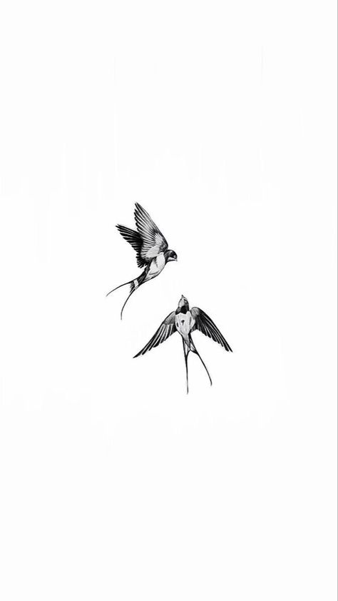 Classy Mens Tattoos, Swallow Bird Tattoo Men, Small Tats For Guys, Sysiphus Tattoo Design, Tiny Tattoo For Men, Minimal Tattoo Ideas For Men, Asthetic Tattoos Ideas Men, Two Swallows Tattoo, Swallow Tattoo Men