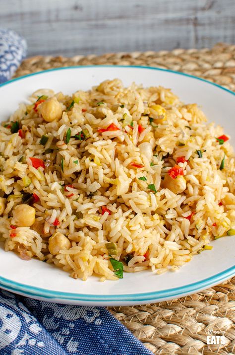 Chickpea And Rice Recipe, Chickpea And Rice, Vegetable Rice Pilaf, Rice Pilaf Recipe, Pilaf Recipes, Rice Side, Rice Side Dishes, Vegetable Rice, Rice Pilaf