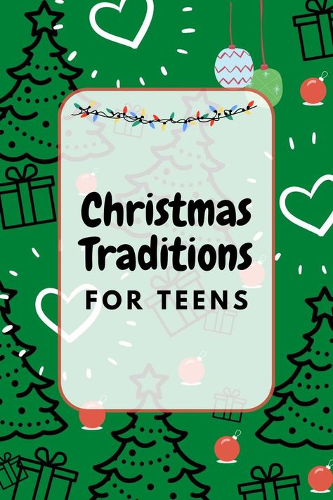 Have you found yourself wondering what sorts of holiday activities to do with your teens? Check out this list of Christmas Traditions for Teens and pick out a few to add to your holiday season! Christmas Morning Traditions, Traditions To Start, Christmas Traditions Family, Activities For Teens, Games For Teens, Christmas Memory, Christmas Games, Holiday Activities, Winter Fun