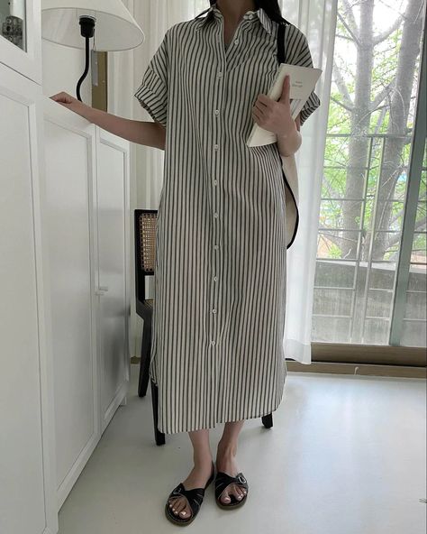 Short Sleeve Shirt Dress, Shirt Dress Black, Striped Short Sleeve Shirt, Short Sleeve Dress Shirt, Striped Shirt Dress, Striped Midi Dress, Stripe Shirt, Classic Casual, Casual Stripes