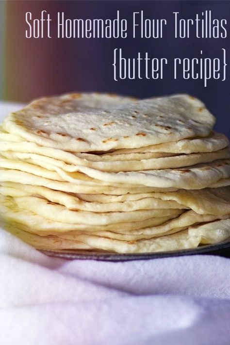 Mexican Butter, Soft Tortilla Recipe, Diy Flour, Beef Burrito Recipe, Pulled Pork Enchiladas, Pork Enchiladas, Tortilla Recipes, Easy Salsa Recipe, Homemade Flour