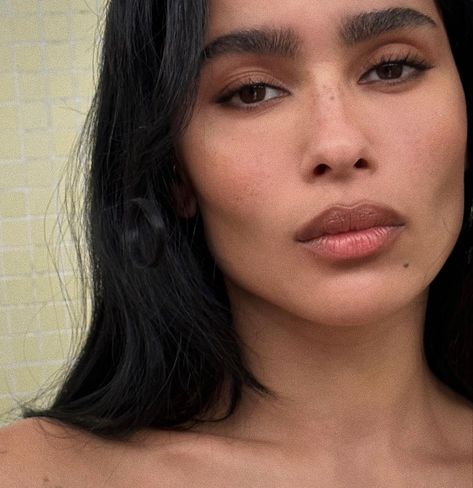 zoe kravitz, nina park makeup, zoe kravitz makeup, smokey eye, brown smokey eye, latte makeup Zoe Isabella Kravitz, Flot Makeup, Zoe Kravitz, Maquillaje Natural, Pretty Makeup, Aesthetic Makeup, Cute Makeup, Brown Eyes, Beauty Inspiration