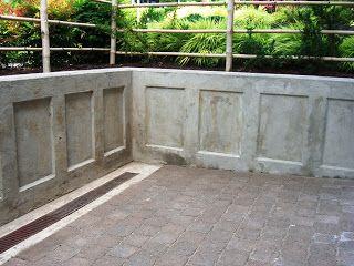 poured Concrete Retaining Wall design Terraced Landscape, Cabana House, Pergola Area, Franklin House, Concrete Retaining Wall, Concrete Stamp, Driveway Garden, Retaining Wall Design, Backyard Patio Furniture