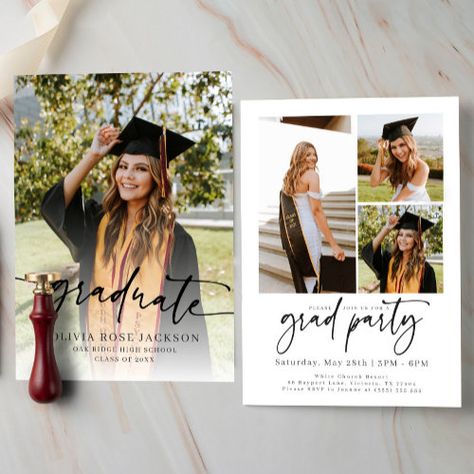 $2.92 - Trendy Modern Casual Photo Graduation - photo graduation invitation, photo, high school college university graduate, grad party, class of 2023, elegant chic stylish, modern simple minimalist, casual trendy unique, typography, script Highschool Graduation Invitations, Nursing School Graduation Announcements, Senior Cards Graduation, College Graduation Card Ideas, Senior Invitation Ideas Graduation Cards, Senior Invitation Ideas, College Graduation Invitation Ideas, Graduation Announcements College, Grad Invite Ideas