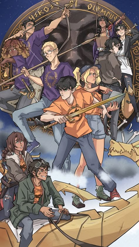 Percy Jackson Fanart, Percy Jackson Drawings, Percy Jackson Comics, Percy Jackson Wallpaper, Zio Rick, Dibujos Percy Jackson, Pjo Hoo, Percy And Annabeth, Jason Grace