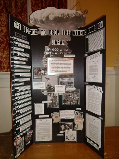 History Fair Boards, History Fair Projects, Tri Fold Poster Board, Trifold Board, Tri Fold Poster, Science Fair Projects Boards, National History Day, Presentation Ideas For School, Museum Displays