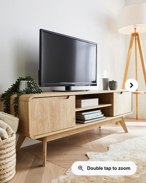 Scandi Tv Unit, Kingston House, Tv Console Cabinet, Walnut Tv Stand, Oak Tv Unit, Tv In Bedroom, Tv Unit Design, 2 Shelves, Living Room Tv Stand