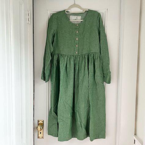 Notperfectlinen Long Sleeve Maxi Mama Linen Dress In “Green Melange.” Never Been Worn. Nothing’s Wrong With It, I Just Accidentally Ordered The Wrong Color! Size: M - Maxi Length Dress Cardigan, Long Sleeve Maxi, Linen Dress, Midi Dress, Womens Dresses, Long Sleeve, Green, Dresses, Women Shopping