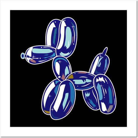 Balloon Dog Art, Ballon Dog, Ballon Art, Balloons Art, Bubble Drawing, Prismacolor Art, Bubble Painting, Dog Pop Art, Retro Artwork