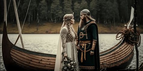 What Were The Original Men’s Viking Wedding Clothes Viking Wedding Attire, Traditional Viking Wedding, Wedding Outfits Men, Dragon Wedding, Kawaii Clothes Goth, Pagan Wedding, Viking Wedding, Norse Pagan, Wedding Outfit Men