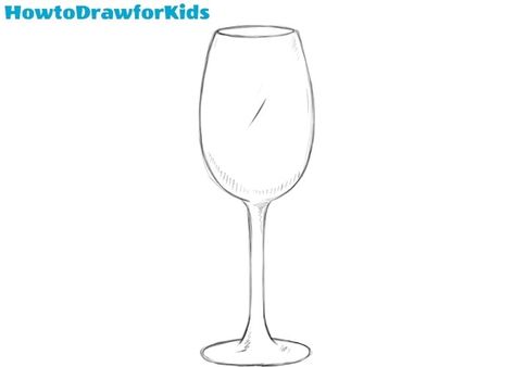 How to Draw a Wine Glass Easy – How to Draw for Kids Glass Of Wine Drawing, 500 Drawing Prompts, Angel Drawing Easy, Wine Drawing, American Flag Drawing, Girl Eyes Drawing, Wine Glass Drawing, Draw For Kids, Aztec Drawing