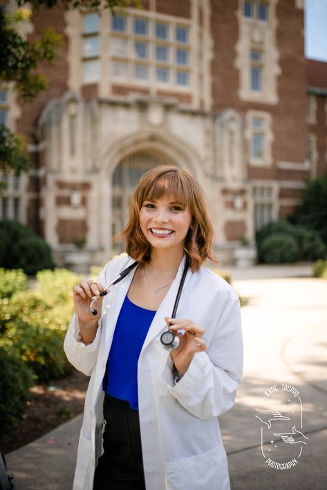 Senior Pictures at the University of Tennessee, Knoxville. Photo by Katie Truppo, Graduation Pictures, Senior Poses, Graduation Photographer, Cute Senior Portraits, Medical School, Medical School Acceptance Portraits, Stethoscope Portraits, Senior Pictures Ideas, Knoxville Photographer Medical School Announcement Pictures, White Coat Photoshoot, Pa School Graduation Pictures, Med School Graduation Pictures, Medical School Graduation Pictures, Masters Photoshoot, Medical School Acceptance, Nursing Pics, Nursing Photos