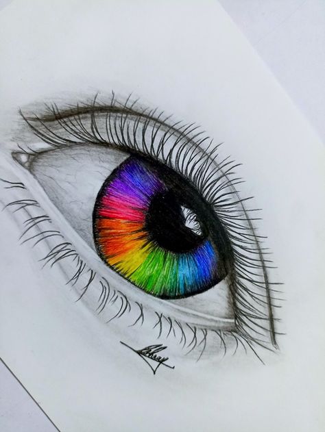 Abstract Eye Drawing, Color Pencil Doodles, Color Wheel Projects, Eye Drawings, Beginner Drawing, Color Unit, Colored Pencil Portrait, Eyes Drawing, Coloring Inspiration