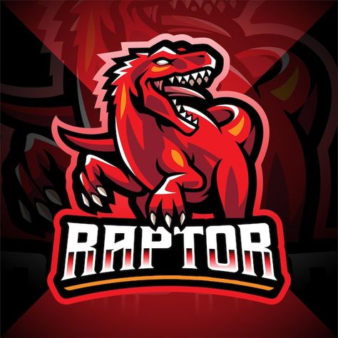 Raptor esport mascot logo design | Premium Vector #Freepik #vector #jurassic #dinosaur #esport-logo #dino Raptors Logo, Raptor Dinosaur, Youtube Video Thumbnail, Mascot Logo Design, Esports Logo, Video Thumbnail, Mascot Logo, Youtube Video, Premium Vector