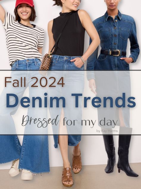 Fall 2024 Denim Trends for Women Over 50 Demin On Denim Outfit, Once Upon A Time Prom, Chambray Top Outfit, Denim Top Outfit, Fall Denim Trends, Florida High School, Booker T Washington, Dressed For My Day, Fall Trends Outfits