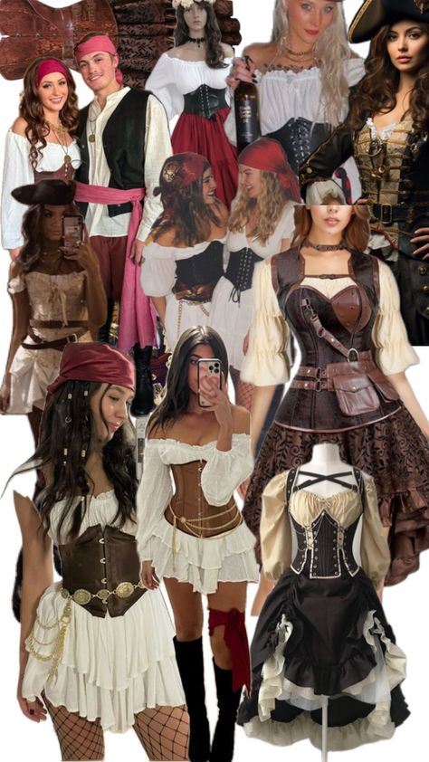 Unique Costume Ideas, Halloween Couples Costumes, Look 80s, Costume Carnaval, Kaptan Jack Sparrow, Female Pirate Costume, Halloween Couples, Classy Halloween Costumes, Matching Halloween Costumes