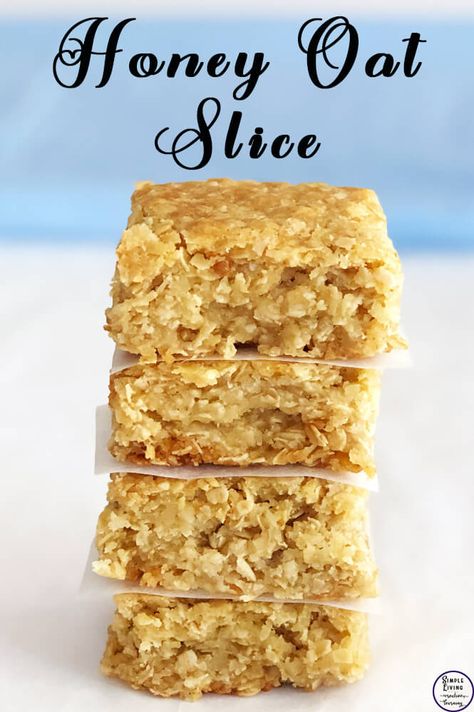 Honey Oat Slice Oat Slice, Tattoo Health, Tray Bake Recipes, Honey Oats, Hairstyles Kids, Slices Recipes, Honey Recipes, Chat With Friends, Morning Tea