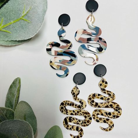 Diy Bijou, Resin Things, Clay Inspo, Clay And Resin, Snake Lovers, Polymer Clay Jewelry Tutorials, Diy Jewlery, Earrings Clay, Polymer Clay Jewelry Diy