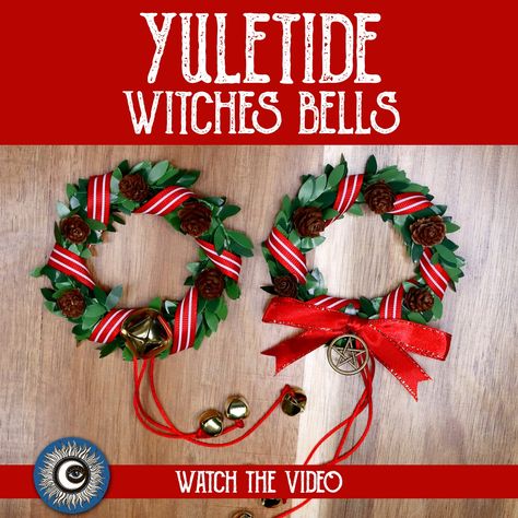 Witchy Diy Decor, Witch Decorations Diy, Yuletide Crafts, Yule Witch, Magical Crafting, Celebrating Yule, Witchy Diy, Witch Decorations, Witch Bells