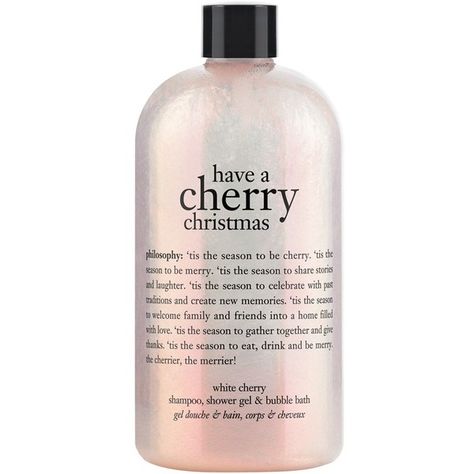 Philosophy Shower Gel, Olive Gifts, Cherry Christmas, Philosophy Products, Argan Oil Conditioner, Pretty Soap, Christmas Shower, Bath Gel, Body Gel