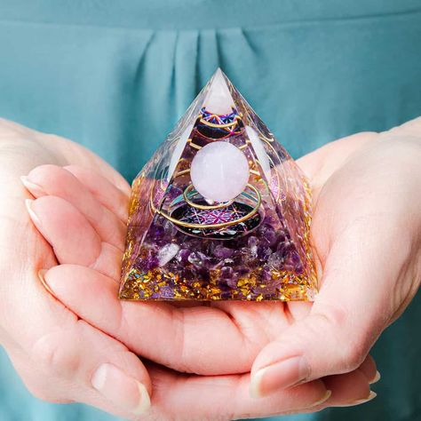 What's an orgonite pyramid, and do they really work? In this post, we'll explore what orgone is, how an orgone pyramid is made, and what it's used for. Zero Point Energy, Magical Thinking, Orgonite Pyramids, Ancient Technology, Orgone Energy, Crystal Resin, Spiritual Tools, Cosmic Energy, Spiritual Gifts