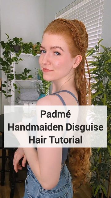 Ryan Terhune on Instagram: "Here's how to do Padmé's Handmaiden Disguise hairstyle that she wears when she first visits Tatooine. #starwars #starwarshair #hairtutorial #hairstyle #halfuphalfdownhairstyle #padme #padmeamidala #starwarsprequels #starwarsepisode1 #thephantommenace #hellothere #nerdyhair #fantasyhair" Star Wars Updo, Hairstyles For Very Long Hair Tutorials, Star Wars Female Hairstyles, Star Wars Handmaiden Outfits, May The 4th Hairstyles, How To Do Padme Hair, Padme's Hairstyles, Padme Amidala Hairstyles Tutorial, Padme Hairstyles Tutorial