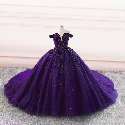 Dark Purple Dress Quinceanera, Deep Purple Quinceanera Dresses, Midnight Purple Quinceanera Dresses, Purple And Black Quince Dress, Dark Purple 15 Dresses Quinceanera, Midnight Purple Quince Dress, Dark Purple Wedding Gown, Dark Purple Sweet 16 Dresses, Plum Quinceanera Dresses