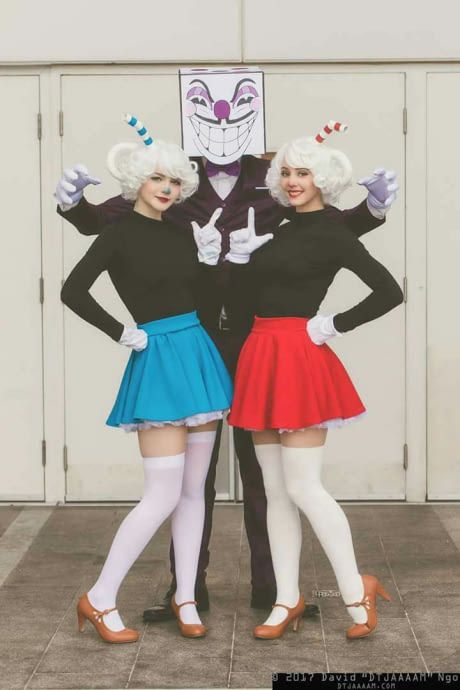 Cuphead cosplay Fusion Fall, Uraraka Cosplay, Couple Cosplay, Matching Costumes, Comic Con Cosplay, Epic Cosplay, Halloween Costume Outfits, Casual Cosplay, Cosplay Tips