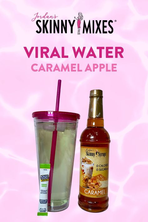 This VIRAL Caramel Apple Water will hack your hydration goals! 🍏 Caramel Skinny Syrup (2 pumps) 🍏 Jolly Rancher Green Apple Drink Mix (1 packet) 🍏 Water (32 oz) Caramel Apple Water, Water Tok Recipes Dr Pepper, Flavored Water Packet Recipes, Syrup Water Recipes, Water Flavor Packets Storage, Flavored Water Recipes With Syrup And Packets, Water Packet Combos, Drink Packet Organization, Drink Mix Packet Recipes