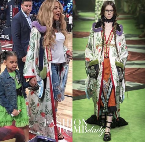 Beyoncé rocks Gucci! Gucci Kimono, Silk Drawing, How To Style A Kimono, Scarf Dresses, Street Mode, Dress Over Jeans, Nba All Star, Drawing Designs, Beyonce And Jay Z