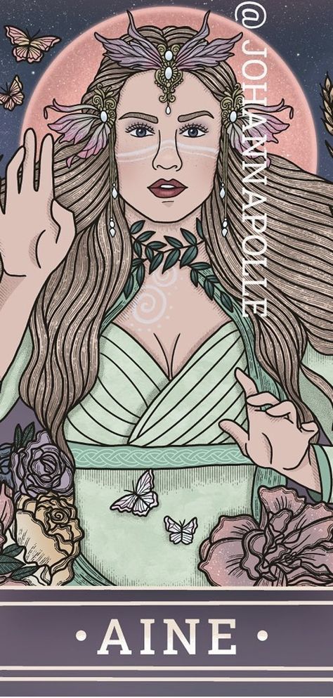 Aine Goddess, Johanna Polle, Goddess Aine, Celtic Paganism, Irish Goddess, Irish Mythology, Celtic Goddess, Celtic Mythology, Fairy Queen