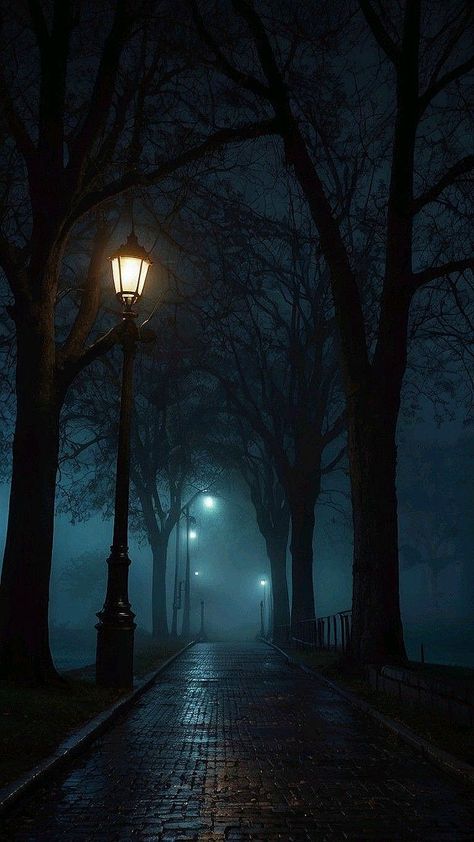 Dark Town Aesthetic, Night Background For Editing, Rue Sombre, Ruelle Sombre, Dark Nature Photography, Creepy Street, Foggy Wallpaper, Foggy Street, Foggy Aesthetic