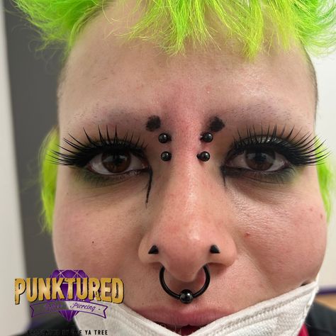 Just a big WOW at this double bridge piercing 🤩 📍 9A Hindley St, Adelaide SA 5000 #punktured #offyatree #piercing #piercings #piercingstudio #piercedchicks #girlswithpiercings #piercingaustralia #alt #altgirl #alternative #alternativegirl #egirl #emo #emogirl #doublebridge #bridgepiercing #bridgepiercings Triple Bridge Piercing, Double Bridge Piercing, Piercing Inspiration, Bridge Piercing, Face Piercings, Double B, Piercing Studio, Alt Girl, Emo Girls