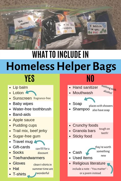 Homeless Help, Homeless Bags, Homeless Care Package, Community Service Ideas, Charity Work Ideas, Mission Projects, Blessing Bags, Pudding Cups, Apple Sauce