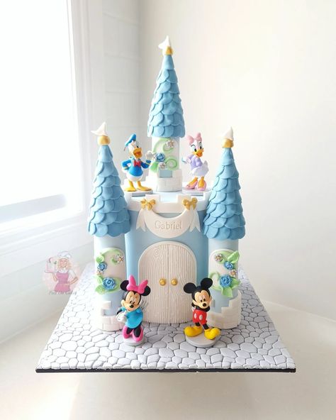 Disney World Birthday Cake, Disney World Cake, World Birthday Cake, Disney World Birthday, World Cake, Minnie Birthday Party, Mickey Mouse Theme, Baby Mickey Mouse, World Party