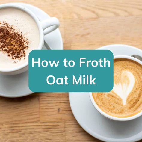 How to Froth Oat Milk (8 Ways) How To Froth Oat Milk, How To Make Oat Milk, Lattes At Home, How To Make Oats, Espresso Drinks, Frothing Milk, Milk Cans, Milk Frother, Dairy Milk