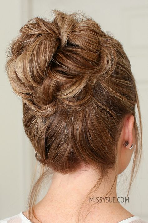 Fancy Buns Hairstyles, High Bun Hairstyles Wedding, Fancy Bun Hairstyles, Fancy Bun, Fancy Buns, Missy Sue, High Bun Hairstyles, Prom Hair Updo, Hair Bun Tutorial