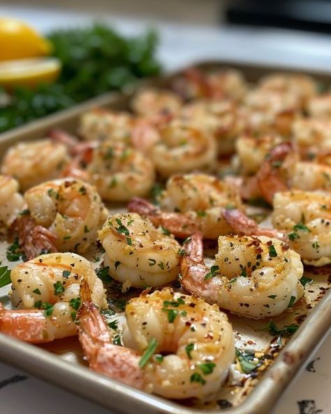 I promise you, the sauce is the magic ingredient in this recipe Seafood Entrees Appetizers, The Best Shrimp Recipes, Garlic Parmesan Shrimp Recipes, Shrimp With Ravioli, Shrimp One Sheet Pan Recipes, Shrimp Yum Yum Sauce Recipes, Baked Garlic Parmesan Shrimp, Garlic Parmesan Baked Shrimp, Baked Shrimp Appetizers