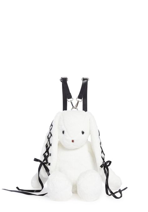 base Novelty Backpack, Plushie Backpack, Character Info, Goth Egirl, Lace Backpack, Current Mood Clothing, Bunny Backpack, Body Decor, Dream Bags