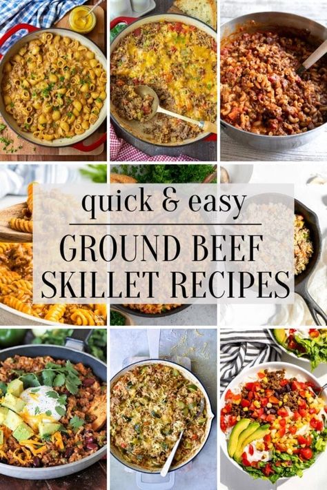 Skillet Meals Ground Beef, Ground Beef Skillet Recipes, Beef Skillet Recipes, Meals Ground Beef, Ground Beef Skillet, Beef Skillet, Stuffed Peppers Beef, Food Meaning, Ground Beef Stroganoff