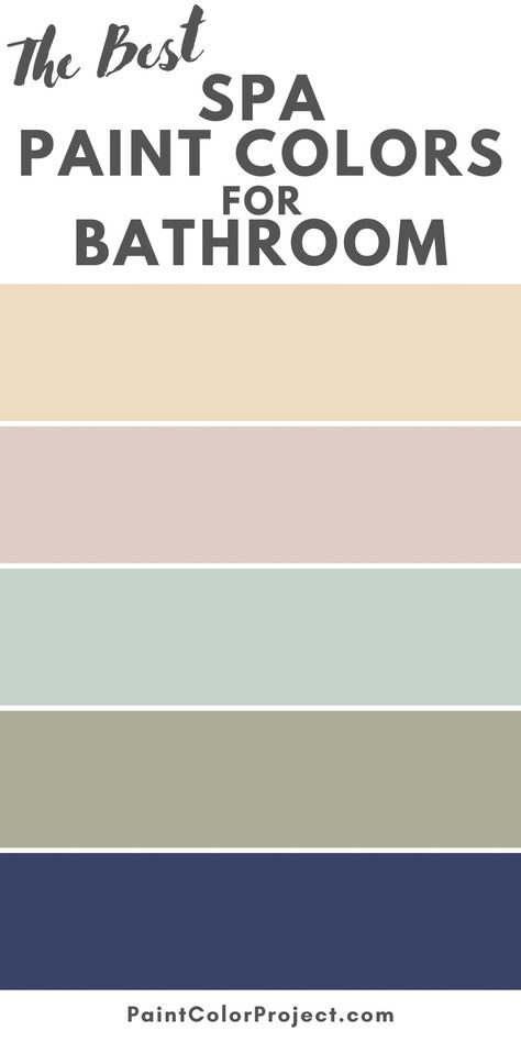 These spa paint colors for bathroom are perfect for ultimate relaxation. Pick your favorite and transform your bathroom today. No Window Bathroom Paint Colors, Trending Bathroom Colors 2024, Bathroom Colors For Small Bathrooms, Bathroom Paint Colors With Beige Tile, Girls Bathroom Colors, Kids Bathroom Paint Colors, Half Bath Paint Colors, Spa Paint Colors, Paint Colors For Bathroom