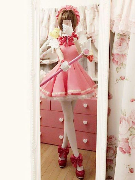 Sakura Card Captor ❤ Cute Pastel Outfits, Sakura Dress, Sakura Cosplay, Sakura Card Captor, Cosplay Cute, Simply Dress, Cosplay Diy, Cosplay Tips, Sakura Card