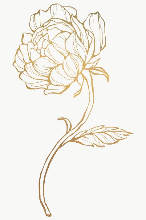 Gold Botanical Decor, Wall Art, Art Printable, Vintage Botanical, Gold Wall Decor, Flower Outline, Botanical Decor, Printable Vintage, Gold Flower, Vintage Botanical, Decor Wall Art, Art Printable, Transparent Png, Art Art