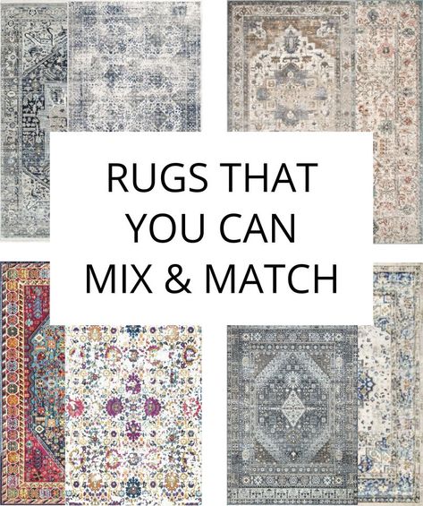 How To Coordinate Rugs - A Design Dilemma Solved | Worthing Court Coordinating Rugs Open Floor Plan, Coordinating Rugs, Painted Brick Fireplace, Brick Fireplace Makeover, Bookcase Decor, Stunning Interior Design, Rug Inspiration, Open Living Room, Family Room Decorating