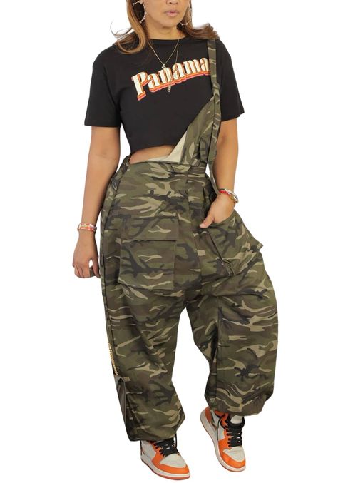 PRICES MAY VARY. 95% Polyester, 5% Spandex Imported Pull On closure Hand Wash Only Material：The camo green jumpsuit for women is made by 5% Spandex, 95% Polyester, less stretchy, slim fit and comfortable to wear. Features: adjustable straps, square neckline and back, Army Fatigue Jumpsuit with pockets, loose baggy harem pants overall jumpsuit for women, camouflage jumpsuits rompers for women. Occasions: Sexy cargo jumpsuit for women is perfect for casual daily wear, Workout, Club, Leisure wear, Jumpsuit Jean, Cargo Overalls, Camo Overalls, Jumpsuit Backless, Camouflage Jumpsuit, Jogger Jumpsuit, Camo Jumpsuit, Baggy Overalls, Jean Jumpsuit