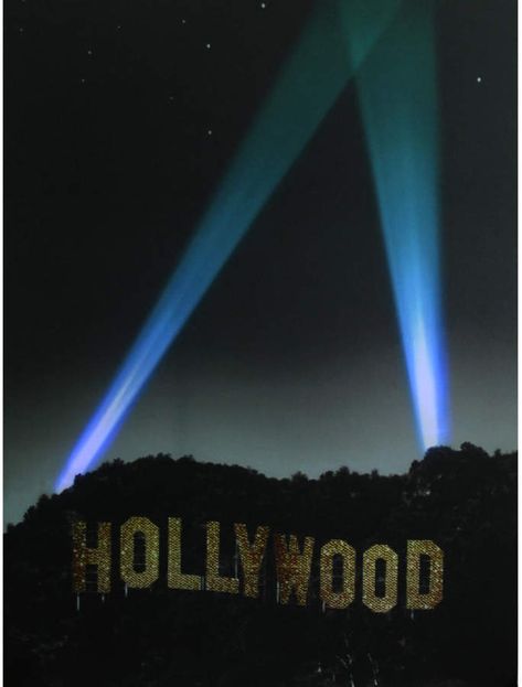 Pier 1 Imports LED Light-Up Hollywood Sign with Spot Lights Canvas Wall Art Hollywood Sign At Night, Hollywood Theme Prom, 2000s Posters, Tv Nostalgia, Hollywood Aesthetic, Hollywood Art, Hollywood Lights, Hollywood Theme, Hollywood Studio