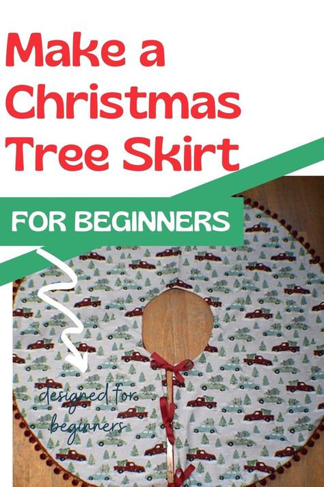 Small Christmas Tree Skirts, Felt Tree Skirt, Diy Christmas Tree Skirt, Homemade Christmas Tree, Simple Sewing Tutorial, Christmas Tree Skirts Patterns, Tree Skirt Pattern, Xmas Tree Skirts, Christmas Sewing Projects